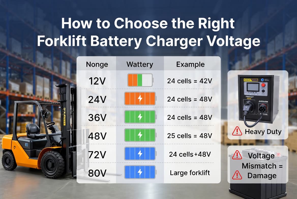 How to Choose the Right Battery Charger Voltage | 12V–80V Guide