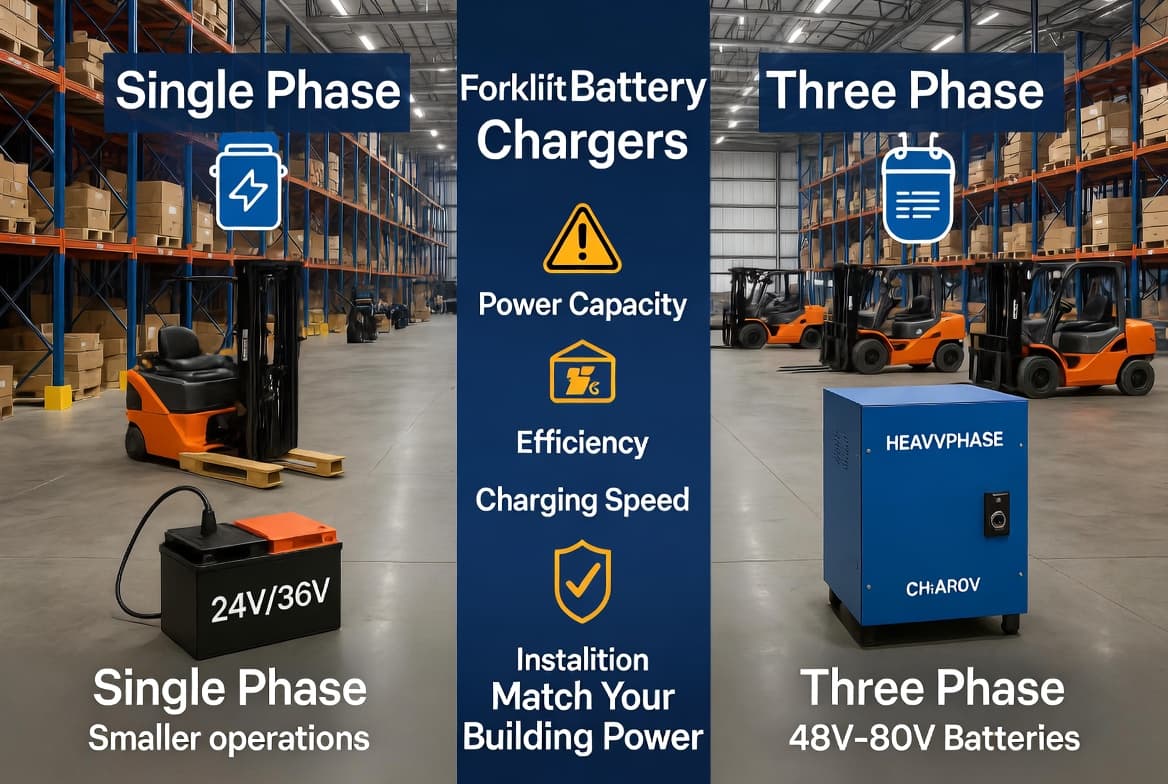 Single Phase vs Three Phase  Battery Chargers | Which One Do You Need?